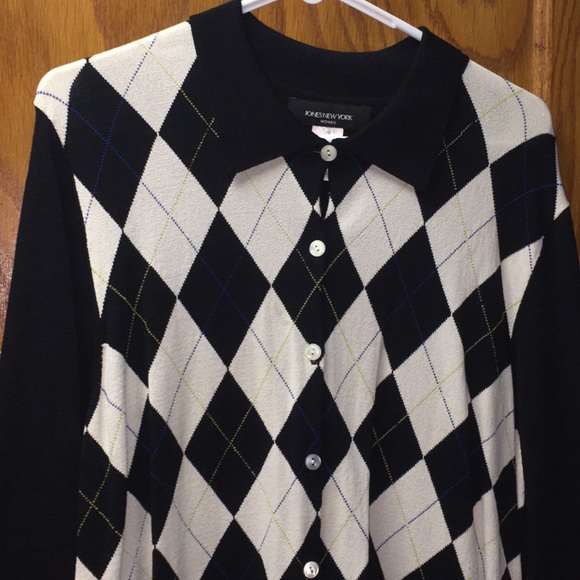 Jones New York Women’s Collar Button Down Sweater - Picture 3 of 8